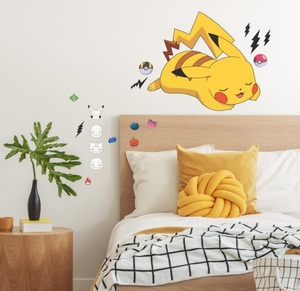 ポケモン ★ ピカチュウ 眠る 大 壁紙 ステッカー A