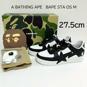 【送料無料】【新品】27.5cm A BATHING APE BAPE STA OS M アベイシングエイプ ベイプスタ　ブラック 