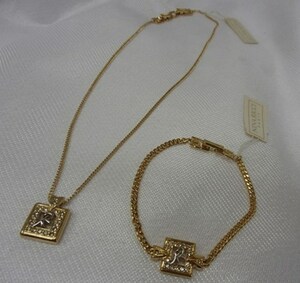 ●NINA RICCI ニナ・リッチ●アクセサリーネックレス&ブレスレット(Made in Canada)●ロゴデザインヘッド●未使用品!!