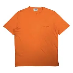 美品 HERMES ポケット Tシャツ オレンジ