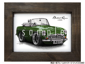 ★カーイラスト061 選べる3タイプ【MG MGB B】USDM／JDM 旧車 送料安