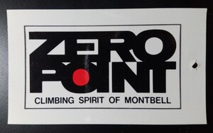 売り切り！！！☆ダンボール補強・防水対策発送☆未使用☆ゼロポイント☆ZEROPOINT☆シール☆1枚☆mont-bell☆モンベル☆ステッカー☆