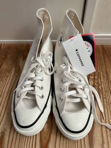 箱無 CONVERSE ALL STAR 日本製 オールスター スニーカー 白色系 サイズ7 1/2 程度良 少汚れ有 MADE IN JAPAN コンバース タグ付き