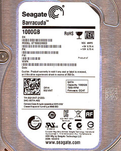 SEAGATE製HDD ST1000DM003 1TB SATA600 7200 [管理:20343803]