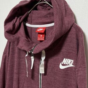 NIKE ナイキ　フルジップ　ロングスリーブパーカー　スウッシュロゴプリント　ラグランスリーブ　サイズM