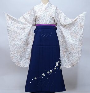 着物袴セット ジュニア用へ直し 135cm～150cm ボヌールセゾン ベージュ地 袴色変更可能 卒業式 新品（株）安田屋 NO36009-02