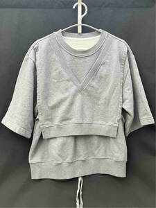 MM6 SWEATSHIRT エム エム シックス 半袖 スウェット サイズM 灰色 グレー コットン イタリア製 154909