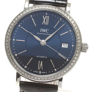 IWC SCHAFFHAUSEN IW458111 ポートフィノ 37 ダイヤベゼル 自動巻き ボーイズ 保証書付き_826736