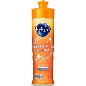 （まとめ買い）花王 食器用洗剤 キュキュット 本体 220ml オレンジの香り 433909 〔10個セット〕