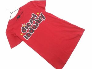 ネコポスOK DIESEL ディーゼル プリント Tシャツ sizeS/赤 ■◆ ☆ efa4 メンズ