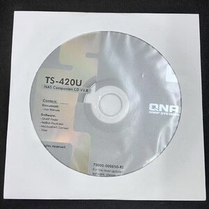 2YXS2478★現状・未開封品★QNAP TS-420U Turbo NAS CD-ROM ディスク V3.8