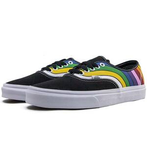 ☆VANS Authentic Refract Rainbow 黒/虹柄 27.5cm バンズ オーセンティック リフレクト レインボー