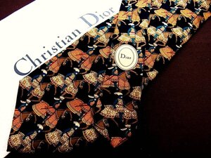 ♪3627C♪良品【馬 ウマ 騎士 騎馬 柄】ディオール【Dior】ネクタイ