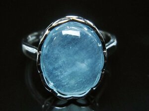 銀座東道◆超レア最高級超美品天然アクアマリン指輪(14号)[T367-6636]