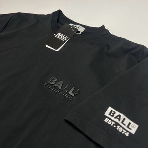 ●送料390円可能商品 ボール BALL 新品 メンズ イタリア発人気ブランド 3Dロゴ 半袖 Tシャツ 黒[54122-99-L]一 三 弐★QWER
