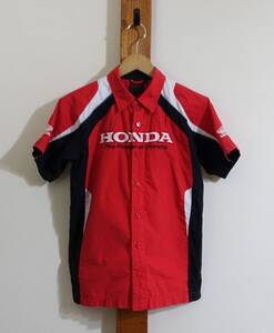 EUROPE古着★HONDA/ホンダ◆シャツ 半袖 ピットシャツ KENNY ケニー HONDA MOTO FRANCE 3XS 小さ目サイズ