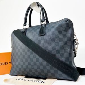 1円 美品 LOUIS VUITTON ルイ ヴィトン ダミエグラフィット PDJ ポルトドキュマン ジュール ビジネスバッグ ブリーフケース ストラップ