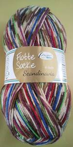 毛糸 RELLANA レラーナ Flotte Socke フロッテソックス 4fach Scandinavia #1474 （イタリア製） ソックヤーン 靴下