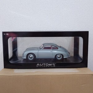 Aa 1/18 ポルシェ 356 クーペ シルバー グレー Autoart オートアート 77947 Fish Silver Grey Porsche 356 Coupe