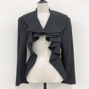 80s COMME des GARCONS ドレープ ショート丈 丸襟 変形 ジャケット ブラック コムデギャルソン ボレロ ブルゾン VINTAGE archive 3090087