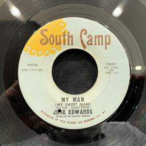 【EP】June Edwards - My Man (My Sweet Man) / Heaven Help Me US盤 South Camp 7001
