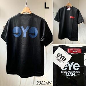 新品 2022AW eYe アイ ジュンヤ ワタナべ マン JUNYA WATANABE MAN コムデギャルソン リーバイス Tシャツ L 定2.75万 メンズ 黒 ブラック