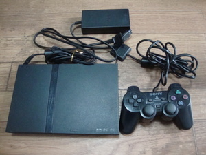 ★ PlayStation2 チャコール・ブラック SCPH-70000 薄型タイプ SONY 訳あり ★