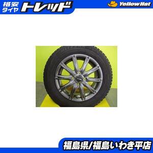 ★いわき★●キューブ トピー アザーネE-10 14インチ 5.5J 50 4H100 ブリヂストンブリザックVRX 175/65R14 2018年製 中古４本セット