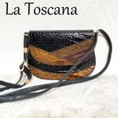 レア✨La Toscanaトスカーナショルダーバッグハンドバッグブラックブラウン