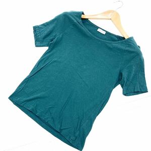 マーガレットハウエル ☆ MARGARET HOWELL MHL. 半袖 Tシャツ カットソー グリーン M相当 【細身でシンプル◎ 長く着られる定番♪】■CE110