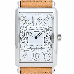 フランクミュラー FRANCK MULLER ロングアイランド 日本限定400本 1150SC 腕時計 SS レザー 自動巻き ホワイト メンズ 【中古】