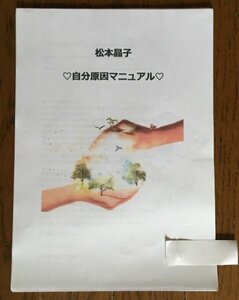 ★送料無料 松本晶子自分原因 マニュアル★