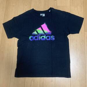 adidasアディダスTシャツXLレインボー