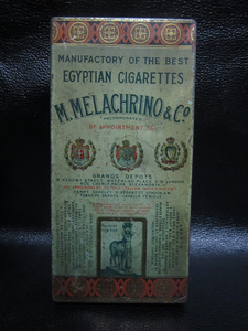 ★☆M.MELACHRINO & Co. EGYPTIAN CIGARETTES シガーケース 14.5cm×7cm×高さ2.5cm 中古品☆★