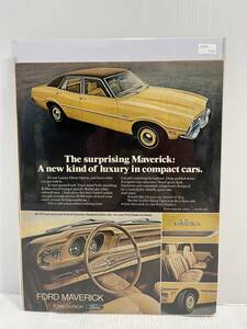 1972年11月17日号LIFE誌広告切り抜き【FORD MARVERICK フォードマーベリック】アメリカ買い付け品60sビンテージUSAインテリア車オシャレ