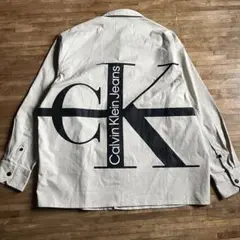 カルバンクライン Calvin Klein  cK プリントロゴ 長袖 シャツ