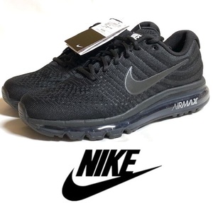 国内正規品 人気 NIKE ナイキ AIR MAX 2017 エア マックス 2017 TRIPLE BLACK メンズ スニーカー 日本サイズ27cm 849559-004 新品本物