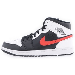 ナイキ AIR JORDAN 1 MID BLACK/CHILE RED/WHITE 554724-075 エアジョーダン1 ミッドカットスニーカー 554724-075 US11/29cm