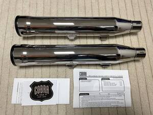 【中古】ハーレー XL1200 XL883 スポーツスター 14-20 COBRA コブラ ３インチ スリップオン マフラー クローム 