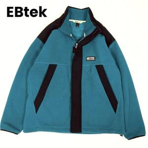 EBtek エディバウアー 厚手 フリースジャケット US-L (XL 相当) ピーコックグリーン 大きいサイズ EDDIE BAUER 90s VINTAGE