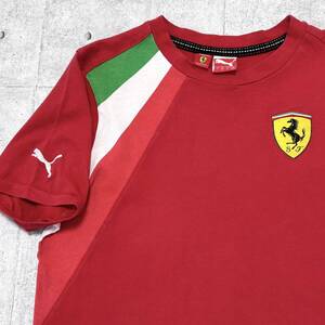 PUMA Ferrari キッズ150位 Tシャツ 半袖 プーマ フェラーリ　　子供服 Scuderia スクーデリア エンブレム イタリアンカラー F-1 石瀬6071