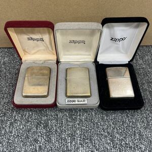 ☆716. 箱付きZIPPO 3点まとめ ジッポー オイルライター 喫煙具 着火あり 着火未確認 まとめて 現状品