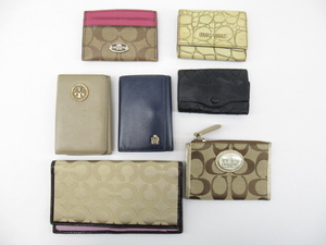 s60812-ap [送料950円]ジャンク◇COACH TORY BURCH その他 ブランド コインケース キーケース カバー 7点セット [171-241117]