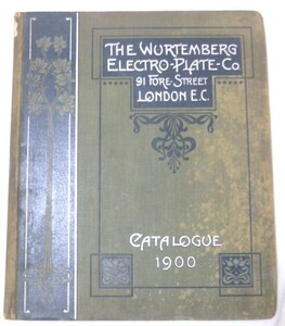 当時物 ◆ ヴュルテンベルグ・エレクトロ・プレート・カンパニー/カタログ/1900年 ◆ 食器/テーブル装飾品/カトラリー ◆ 多色刷り