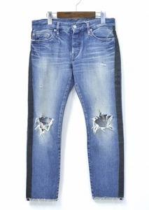 ヒステリックグラマー SPC加工デニム 九分丈スリムPT INDIGO 27 インディゴ DENIM PANTS パンツ JEANS ジーンズ 耳 HYSTERIC GLAMOUR