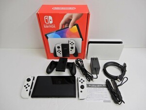 062Z600★【中古/動作品】 Nintendo Switch 本体 有機ELモデル ホワイト HEG-001