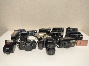 おまとめ15点☆フィルムカメラ12点&フラッシュ3点 ペンタックスME ニコン FUJIFILM FINEPIX Z オリンパス ZOOM 140 他 動作未確認 J491