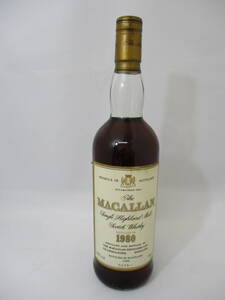 未開栓 洋酒 マッカラン 18年 1980年 THE MACALLAN 750ml 43% 古酒 スコッチウイスキー【6102】