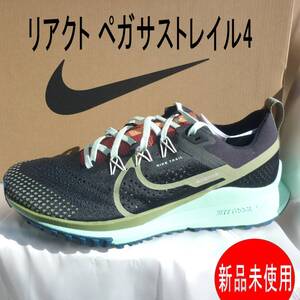 新品27cm★ ナイキ Nike ナイキ リアクト ペガサストレイル4 メンズ Nike Pegasus Trail 4 ランニングシューズ 黒×カーキ