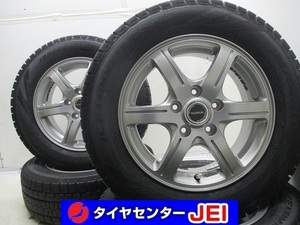 15インチ 195/65R15 6J+53 114.3 バリ溝 ノア/ヴォクシー 中古スタッドレスタイヤホイール4本セット送料無料(SA15-3297）